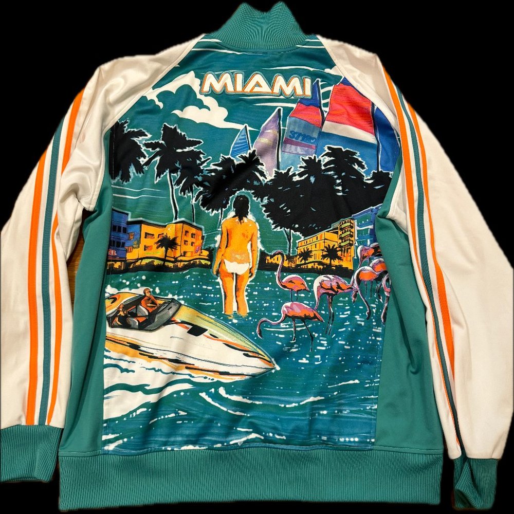 Adidas Originals Mens MIAMI Trefoil Track Jacket 233968 Size L T RARE (Preowned)